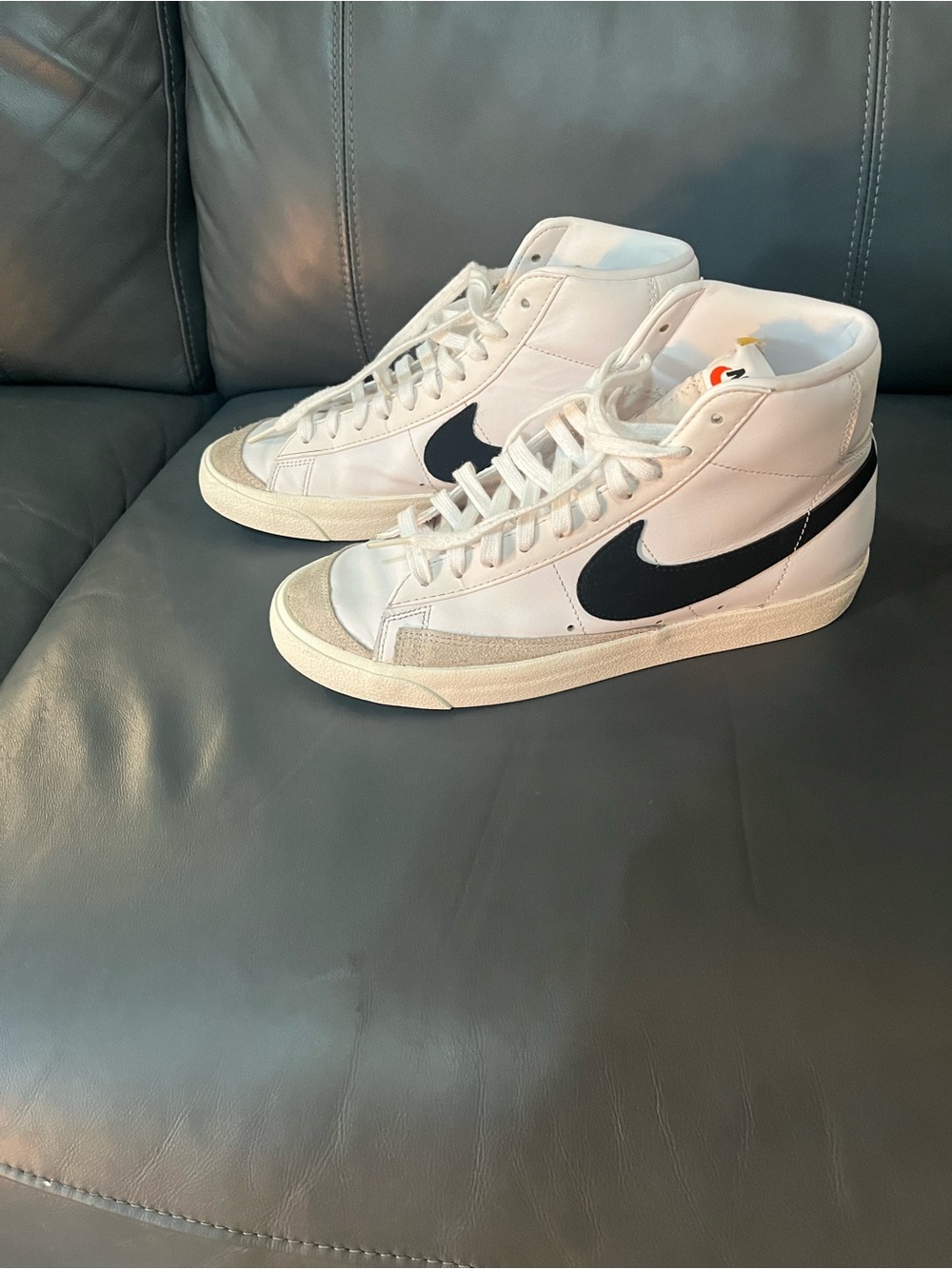 Nike White High-Top Blazers